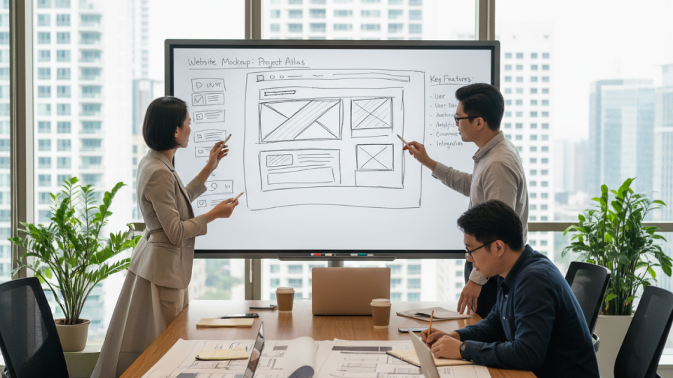 réunion de brain-storming autour de l'UI/UX