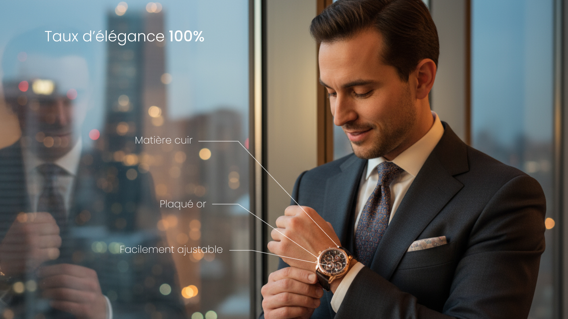 Businessman avec une montre de luxe