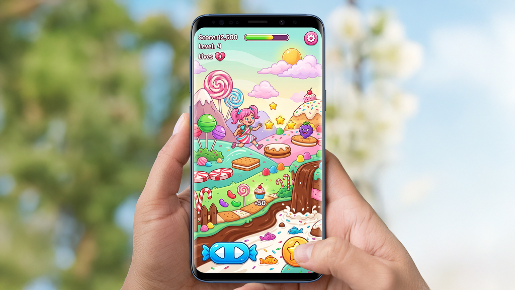 Jeu vidéo pour mobile et tablette.