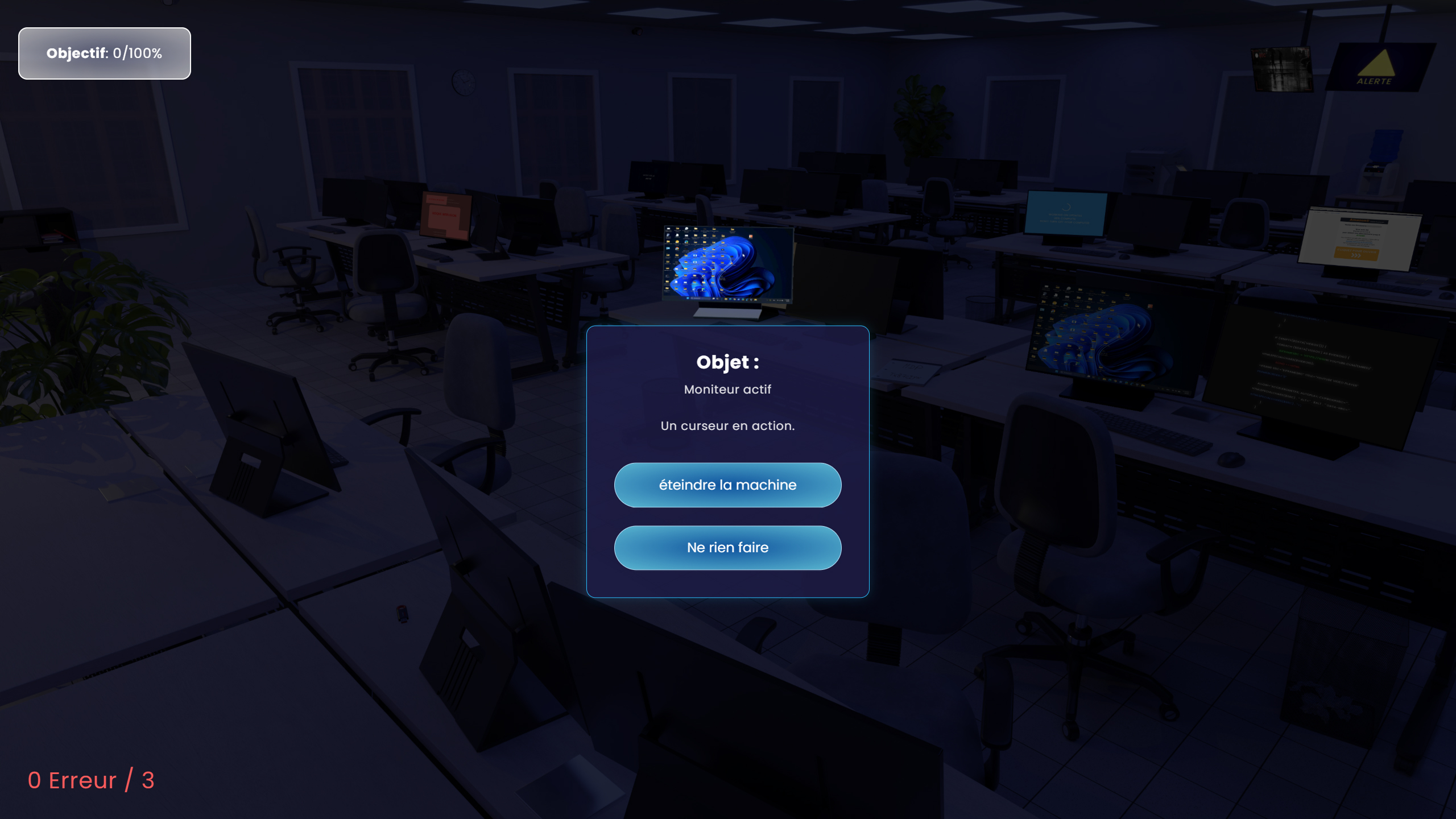 Enigme de serious game.