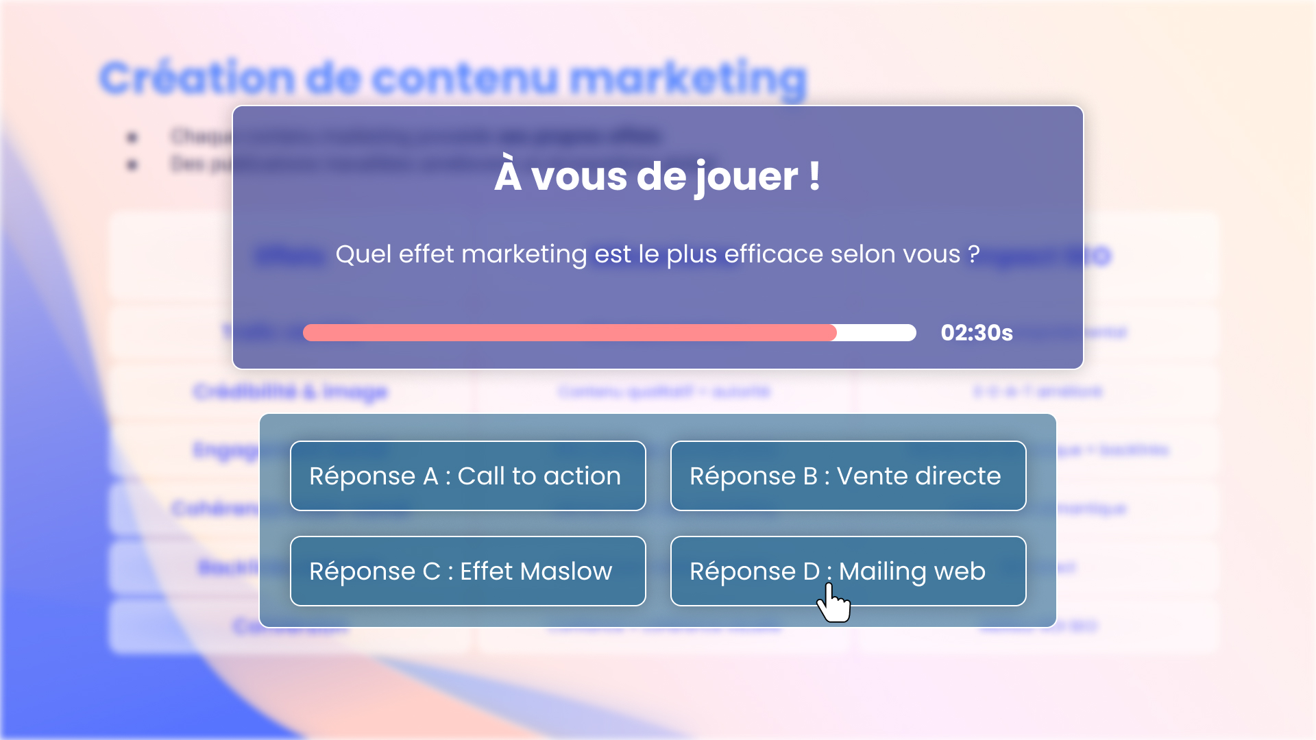 serious game sur les risques liés à la consommation de l’eau.