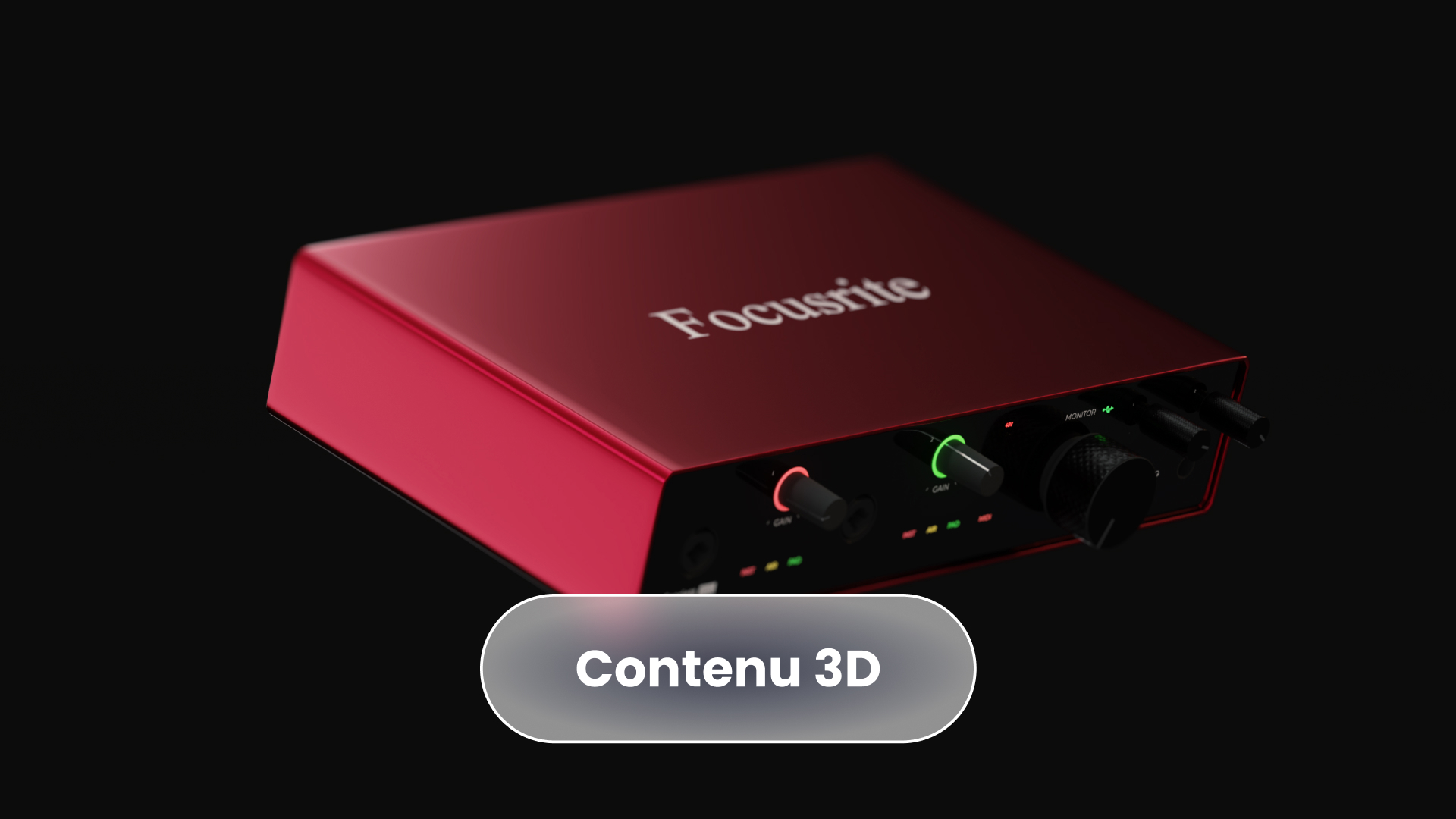 Création de contenus 3D.